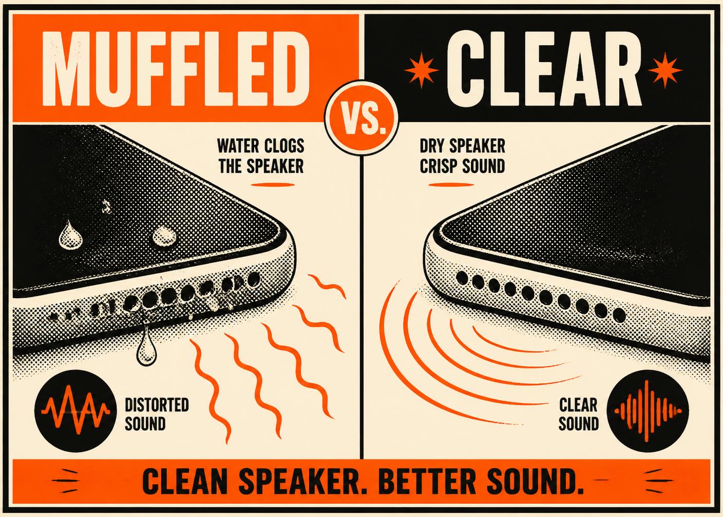 Before and after: muffled vs clear speaker